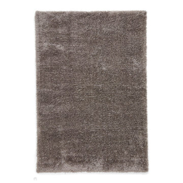 Lux Plain Plush Super-Soft Silky Shimmer Polyester Shaggy Charcoal Grey Rug-Think Rugs-Rug Love - The Most Loved Rug Store